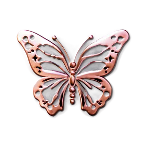 Rose Gold Butterfly Pattern Png 52 PNG image