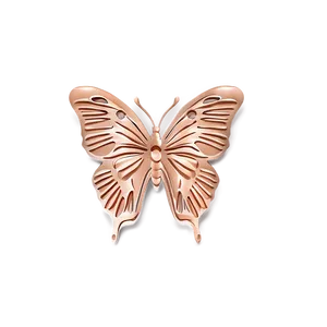 Rose Gold Butterfly Shape PNG 06282024