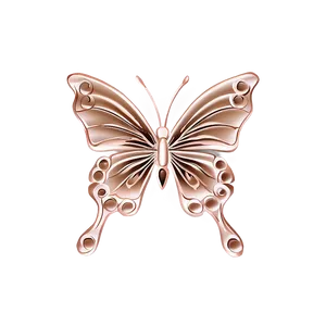 Rose Gold Butterfly Tattoo Design PNG Bjf