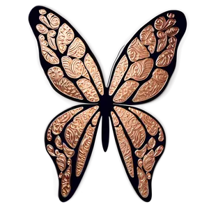 Rose Gold Butterfly Textile PNG Dun56 PNG