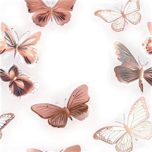 Rose Gold Butterfly Textile PNG Tlq42 PNG
