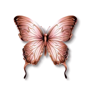 Rose Gold Butterfly Vector PNG 5