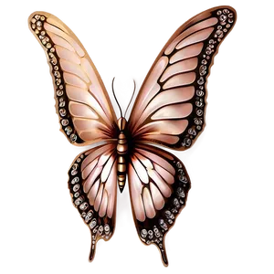 Rose Gold Butterfly Wing Png 06282024 PNG image