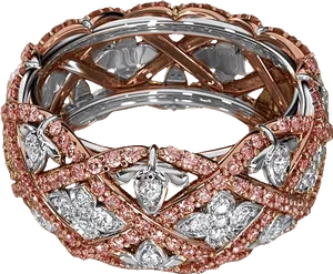 Rose Gold Diamond Bracelet PNG image