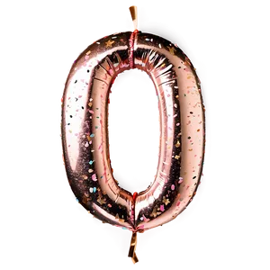 Rose Gold Glitter Anniversary Numbers PNG 06252024