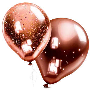 Rose Gold Glitter Birthday Balloons Png Blq PNG image