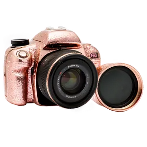 Rose Gold Glitter Camera Png Xkj87 PNG image