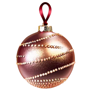 Rose Gold Glitter Christmas Ornaments PNG Hjc61 PNG
