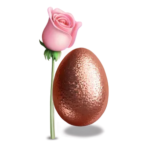 Rose Gold Glitter Easter Eggs PNG 06252024 PNG