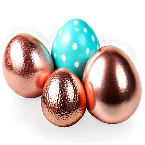 Rose Gold Glitter Easter Eggs PNG Tlf17 PNG