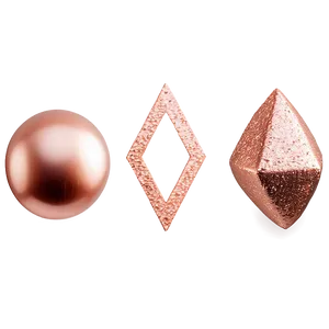 Rose Gold Glitter Geometric Shapes PNG 95 PNG