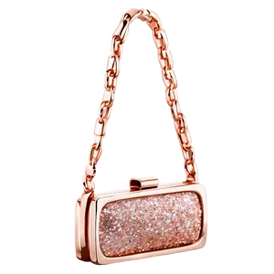 Rose Gold Glitter Handbag Png 06252024 PNG image