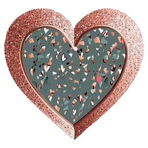 Rose Gold Glitter Heart Design Png 56 PNG image