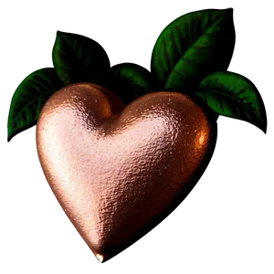 Rose Gold Glitter Heart Design PNG 72 PNG