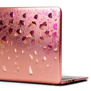 Rose Gold Glitter Laptop PNG Ign