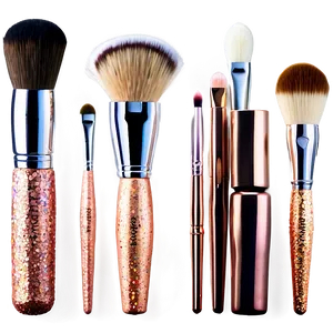 Rose Gold Glitter Makeup Brushes PNG Lds PNG