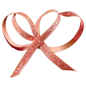 Rose Gold Glitter Ribbons PNG 48