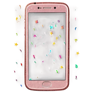 Rose Gold Glitter Smartphone Png Tbv PNG image