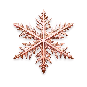 Rose Gold Glitter Snowflakes PNG Yxs