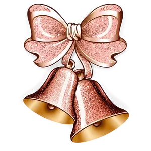 Rose Gold Glitter Wedding Bells PNG 30 PNG