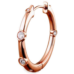 Rose Gold Hoop Earring Png 06132024 PNG image