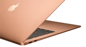 Rose Gold Mac Book Open Angle PNG