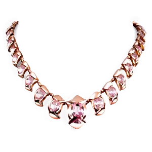 Rose Gold Necklace PNG Tub