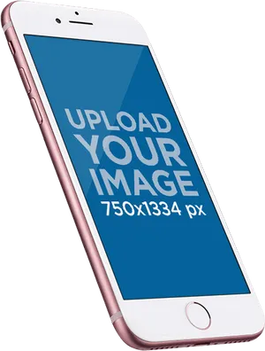 Rose Goldi Phone Mockup Template PNG image