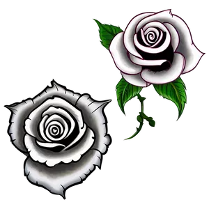 Rose Neck Tattoo Samples PNG 06122024