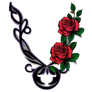 Rose Neck Tattoo Samples PNG 06122024