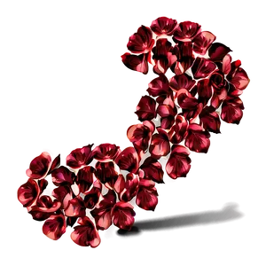 Rose Petals Heart Shape PNG 57