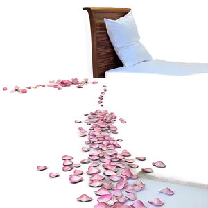 Rose Petals On Bed PNG 05252024