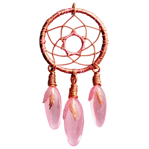 Rose Quartz Dreamcatcher Charm PNG 06272024