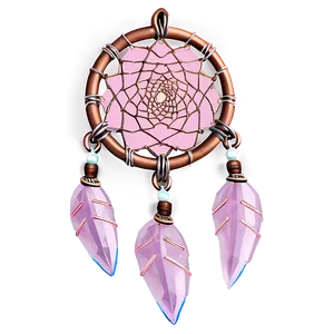 Rose Quartz Dreamcatcher Charm PNG Jkx70 PNG