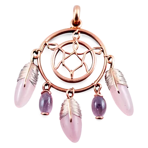 Rose Quartz Dreamcatcher Charm Png Nbk77 PNG image