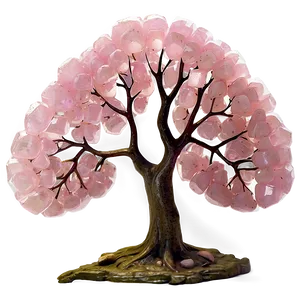 Rose Quartz Gemstone Tree PNG Spd55 PNG