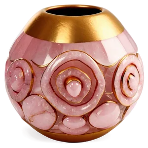 Rose Quartz Gemstone Vase Png 06272024 PNG image