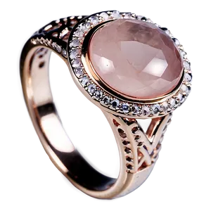 Rose Quartz Ring Jewelry PNG Nki