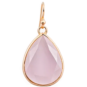 Rose Quartz Teardrop Earrings PNG 06272024