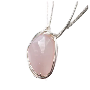 Rose Quartz Wire Wrapped Pendant Png Jis PNG image