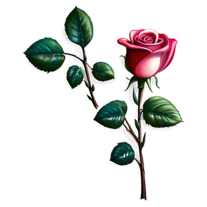 "rose Reverie: Romantic Flower PNG" B