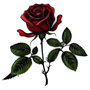 Rose Silhouette PNG 5