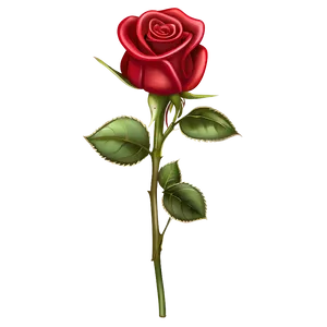 Rose Stem Clipart PNG 06272024