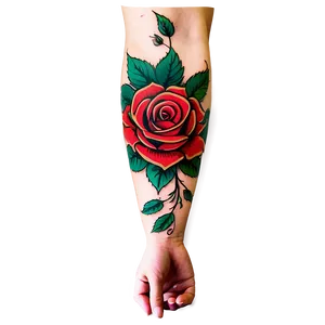 Rose Tattoo Sleeve Artwork Png 06122024 PNG image