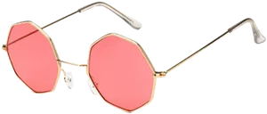 Rose Tinted Octagonal Eyewear PNG image