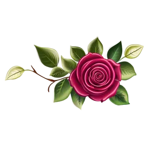 Rose Vector Border PNG Cer61 PNG