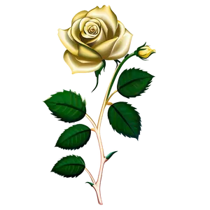 Rose Vector Embellishment PNG Qor
