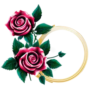 Rose Vector Frame PNG 88