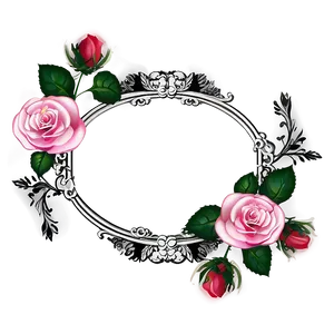 Rose Vector Frame PNG Qfk