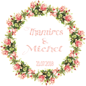 Rose Wreath Vintage Frame20180721 PNG image